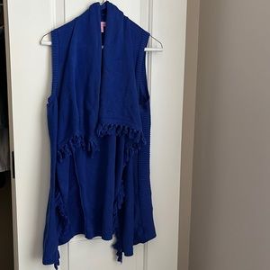 Lilly Pulitzer Blue Sleeveless Sweater Vest